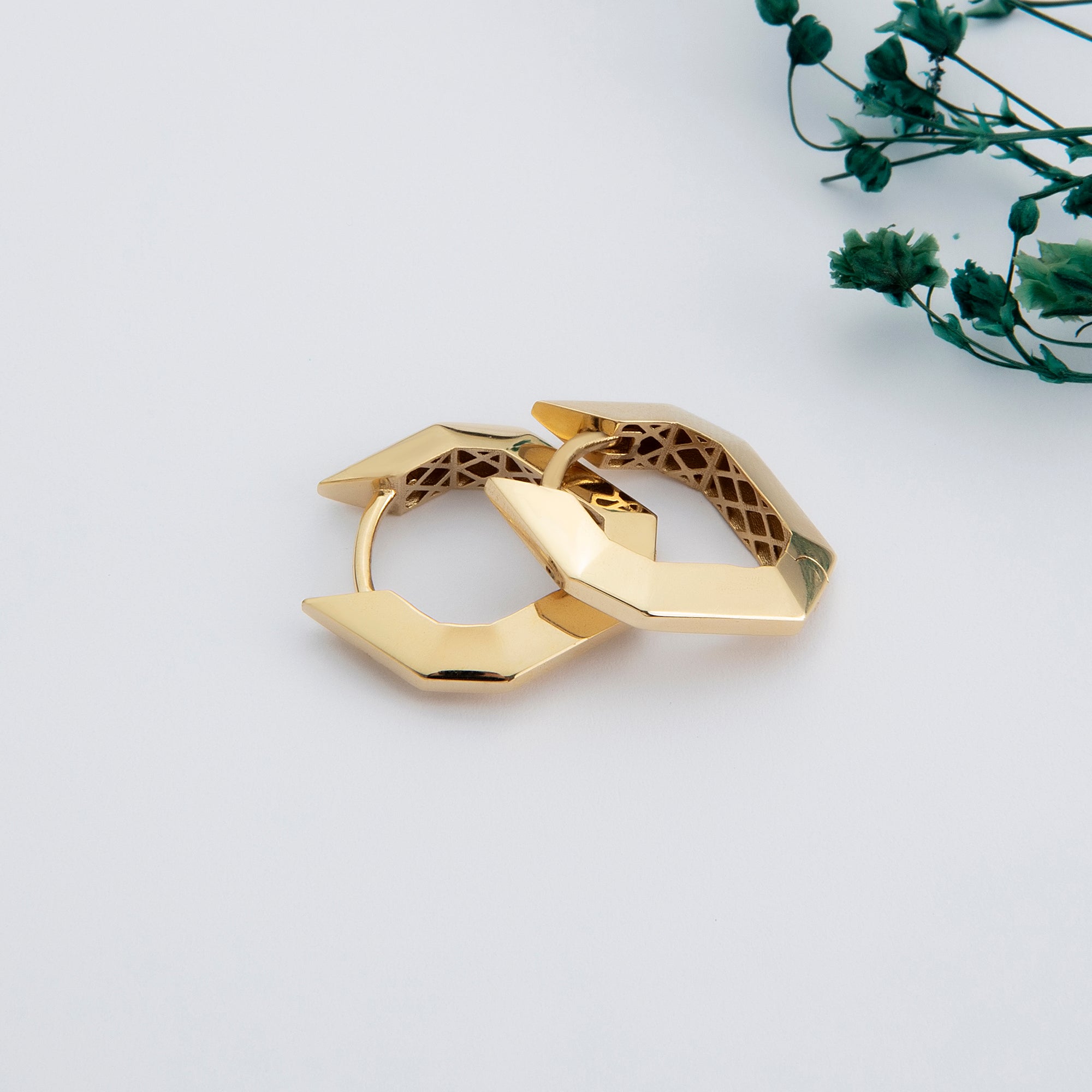 Solid 14K & 18K gold earrings collection — Kavseyn